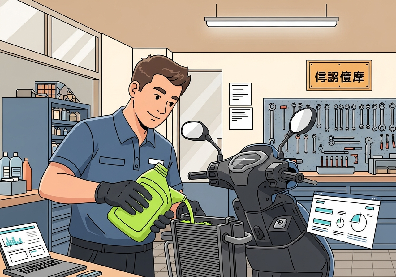 選擇美督全台實體授權機車行為您的水冷系統進行專業排氣與保養