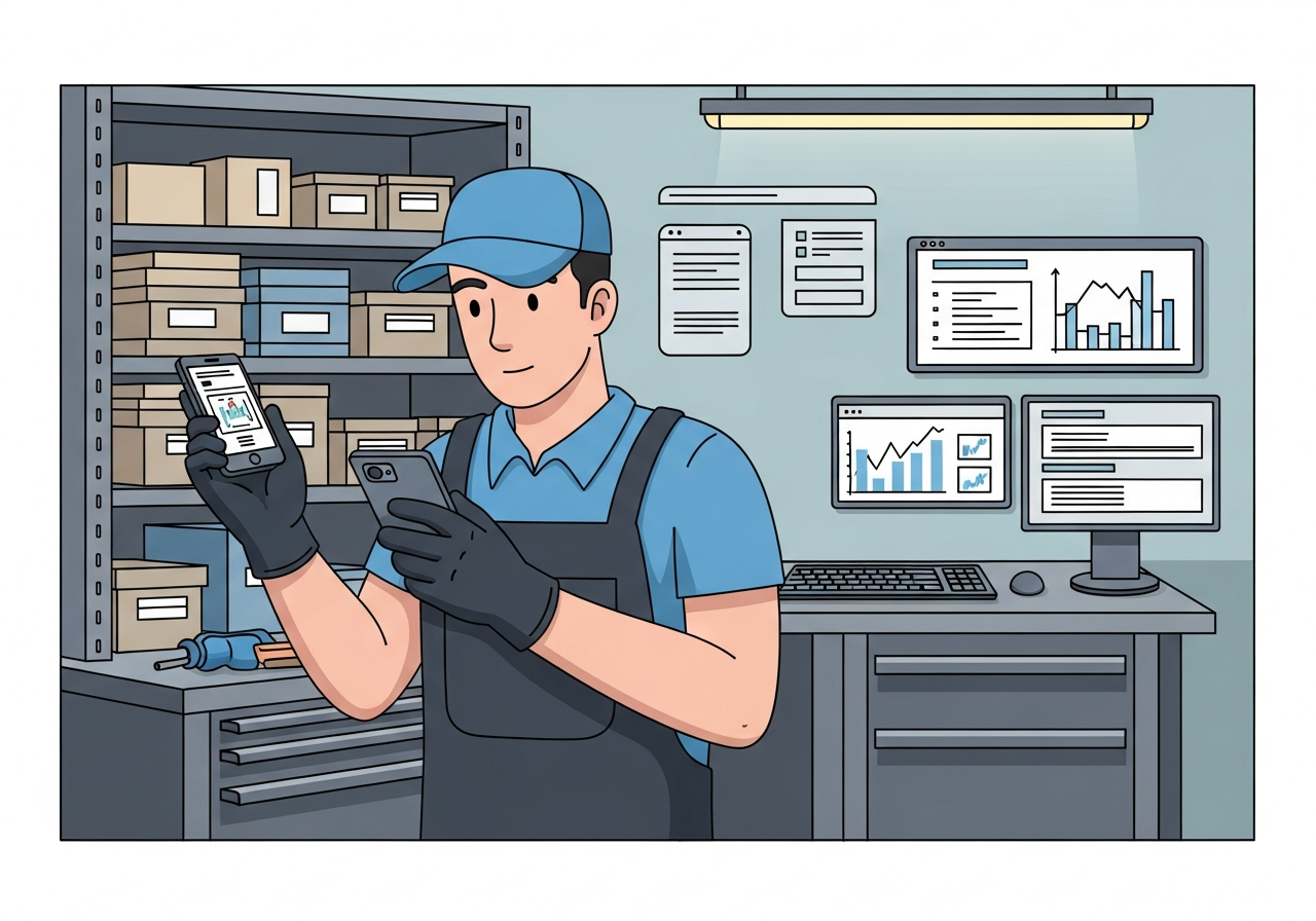 店家掃描標示卡即時補貨